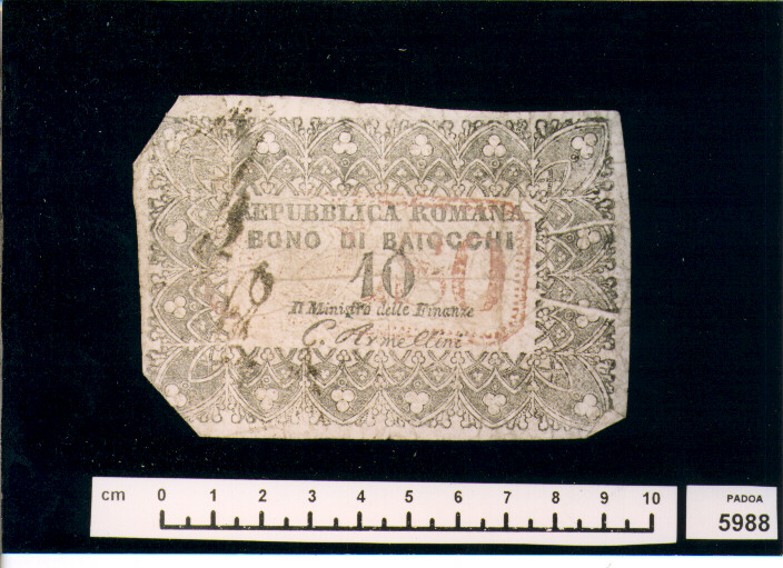 FALSO DI BUONO DI BAIOCCHI 10 (SEC. XIX D.C)