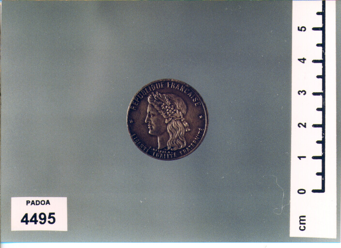 MEDAGLIA di METRAL P (SEC. XIX D.C)