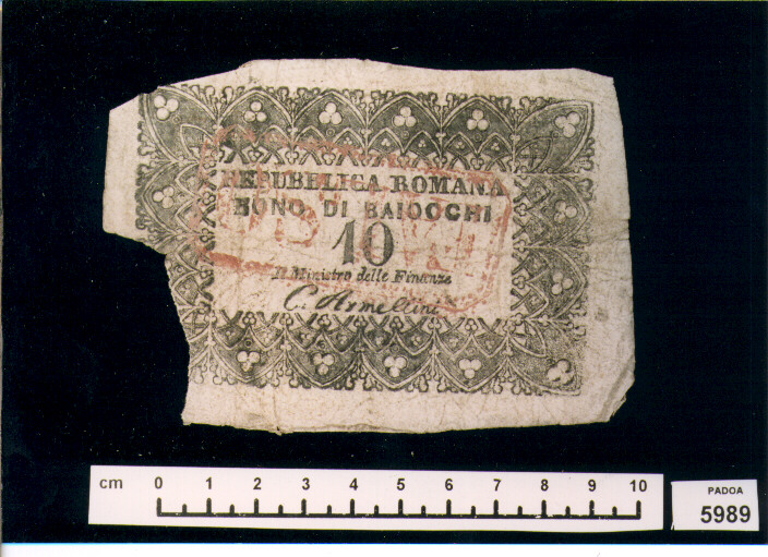 FALSO DI BUONO DI BAIOCCHI 10 (SEC. XIX D.C)