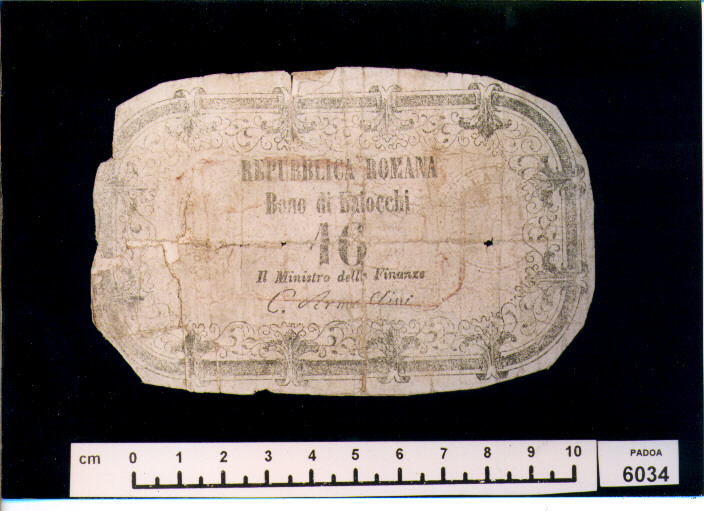 FALSO DI BUONO DI BAIOCCHI 16 (SEC. XIX D.C)