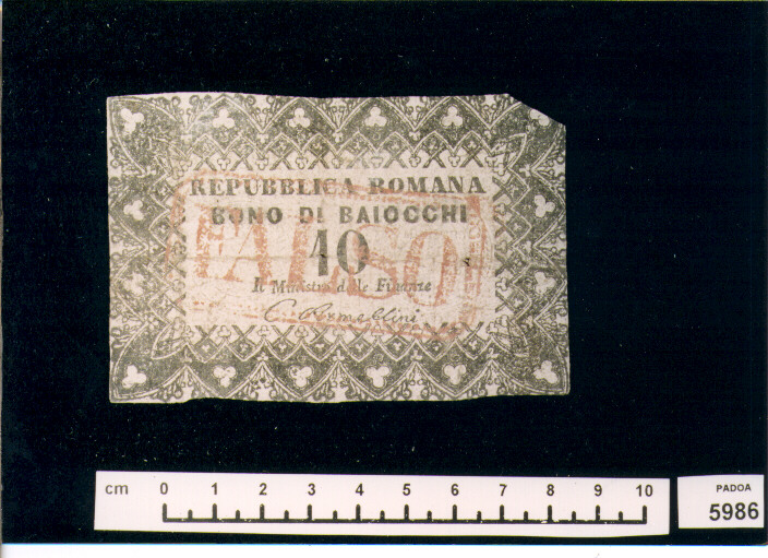 FALSO DI BUONO DI BAIOCCHI 10 (SEC. XIX D.C)