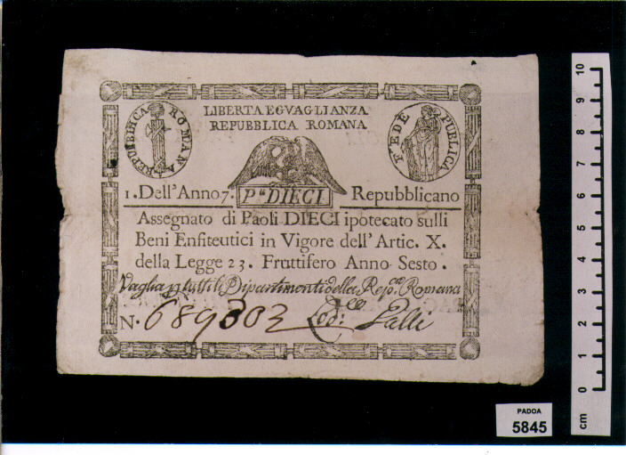 ASSEGNATO DI PAOLI 10 (SEC. XVIII D.C)