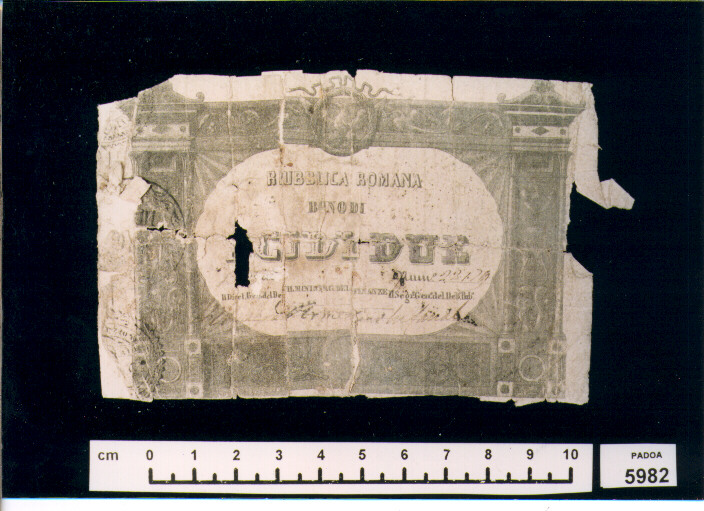 BUONO DI SCUDI 2 (SEC. XIX D.C)