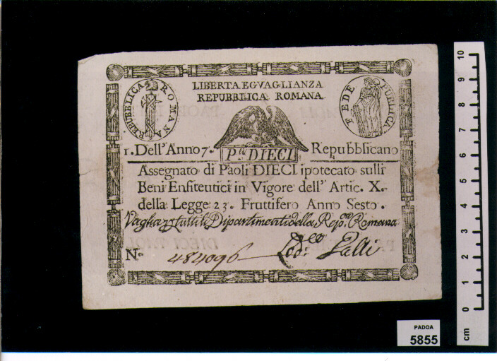 ASSEGNATO DI PAOLI 10 (SEC. XVIII D.C)