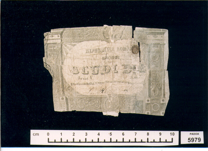 BUONO DI SCUDI 2 (SEC. XIX D.C)