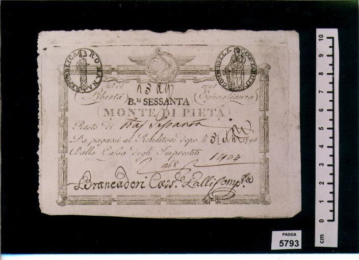 CEDOLINA DA BAIOCCHI 60 (SEC. XVIII D.C)