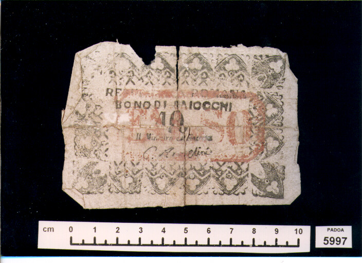 FALSO DI BUONO DI BAIOCCHI 10 (SEC. XIX D.C)