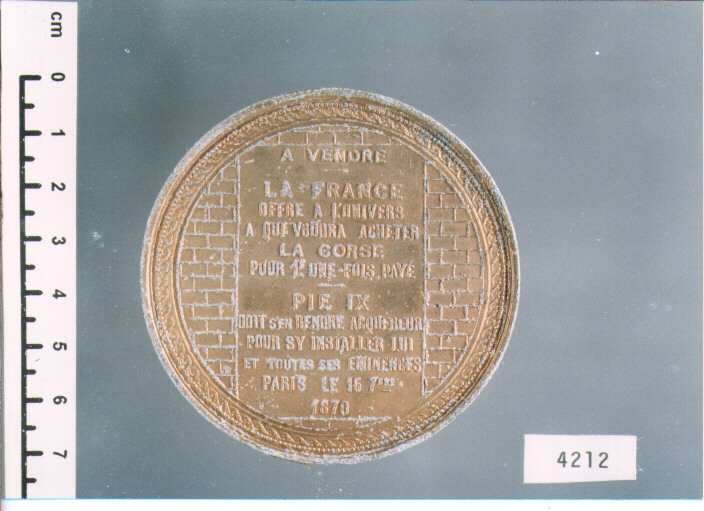 MEDAGLIA (SEC. XIX D.C)