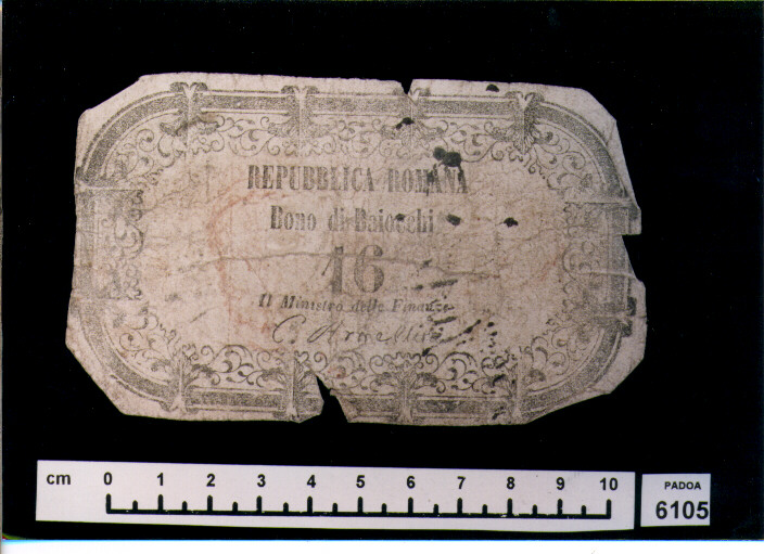 FALSO DI BUONO DI BAIOCCHI 16 (SEC. XIX D.C)