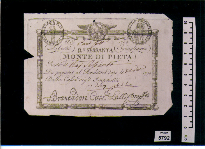 CEDOLINA DA BAIOCCHI 60 (SEC. XVIII D.C)