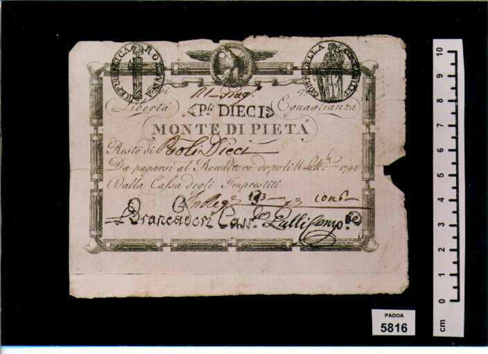 CEDOLINA DA PAOLI 10 (SEC. XVIII D.C)