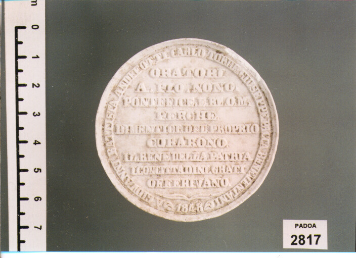 CALCO DI MEDAGLIA (SEC. XIX D.C)