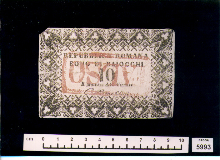 FALSO DI BUONO DI BAIOCCHI 10 (SEC. XIX D.C)