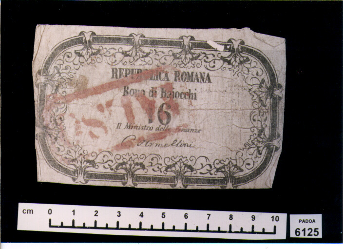FALSO DI BUONO DI BAIOCCHI 16 (SEC. XIX D.C)