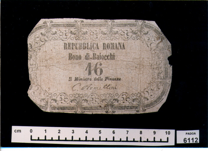 FALSO DI BUONO DI BAIOCCHI 16 (SEC. XIX D.C)