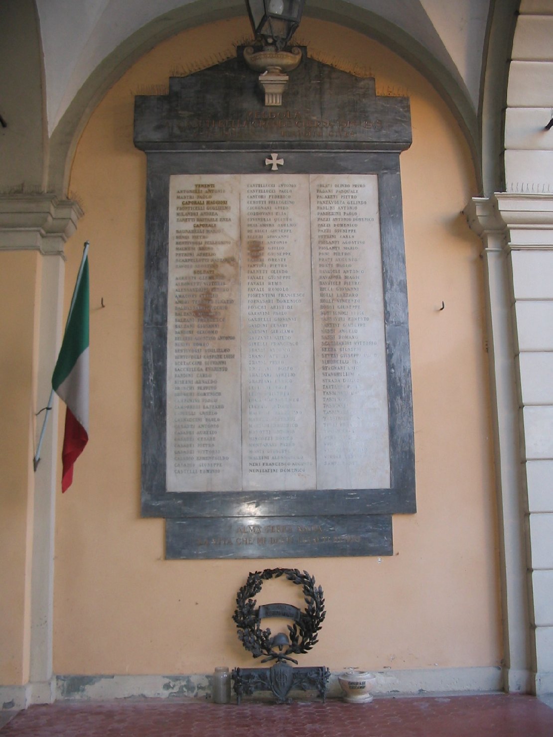 lapide commemorativa ai caduti - bottega romagnola (sec. XX)