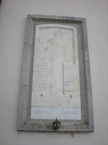 allegoria della Vittoria (lapide commemorativa ai caduti) - ambito romagnolo (sec. XX)