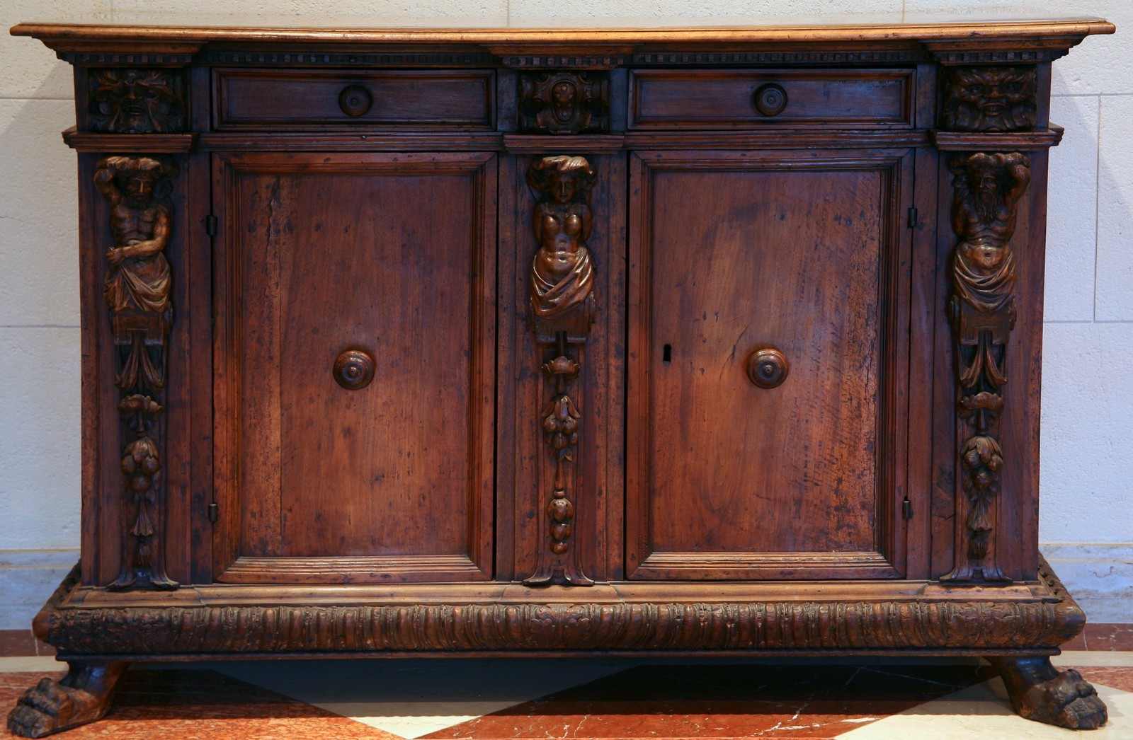 credenza, coppia - ambito toscano (sec. XVI)