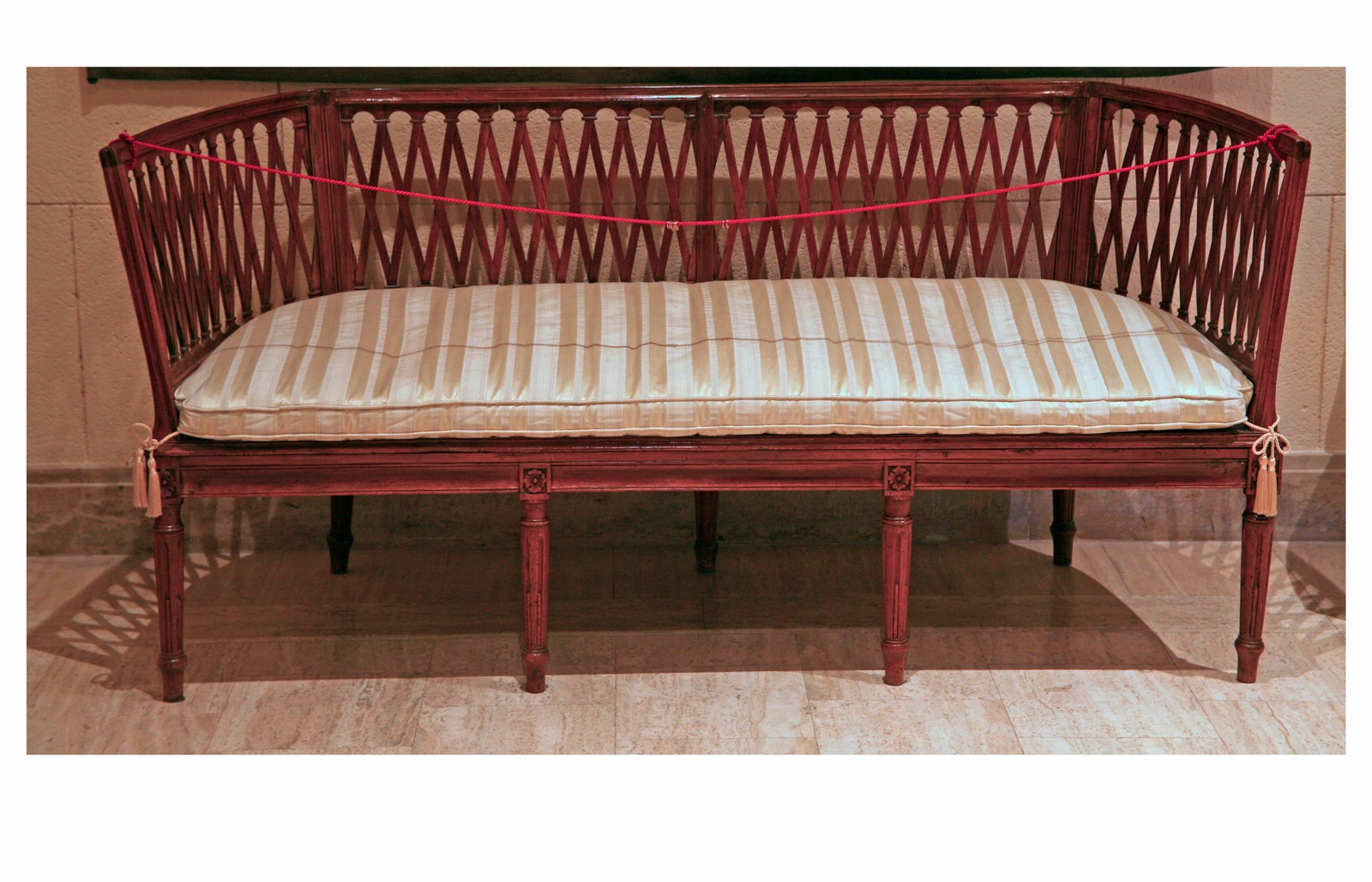 panca con schienale, coppia - ambito tedesco (sec. XVIII)