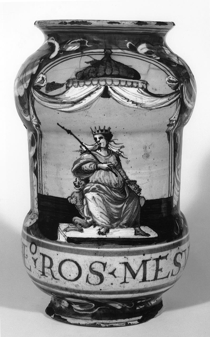 trofeo di armi (alberello, serie) - bottega di Casteldurante (sec. XVI)