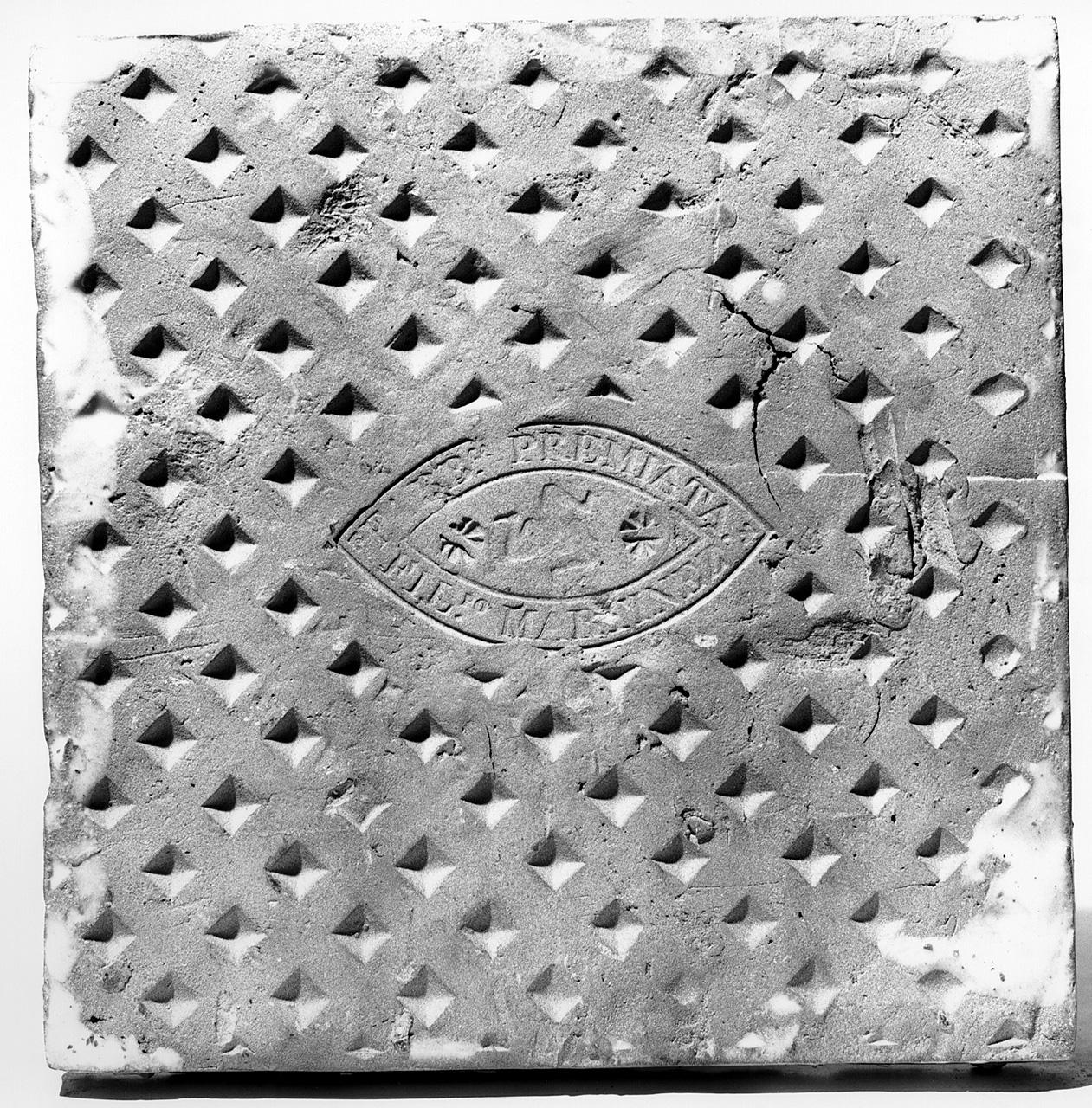 motivi decorativi vegetali (mattonella) di Martinez Filippo manifattura (seconda metà sec. XIX)