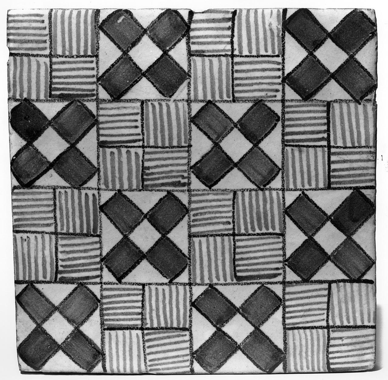 motivi decorativi geometrici (mattonella) di Martinez Filippo manifattura (fine/ inizio secc. XIX/ XX)