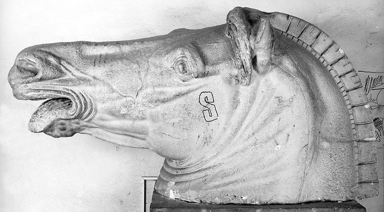 testa di cavallo (scultura) - bottega inglese (sec. XIX)