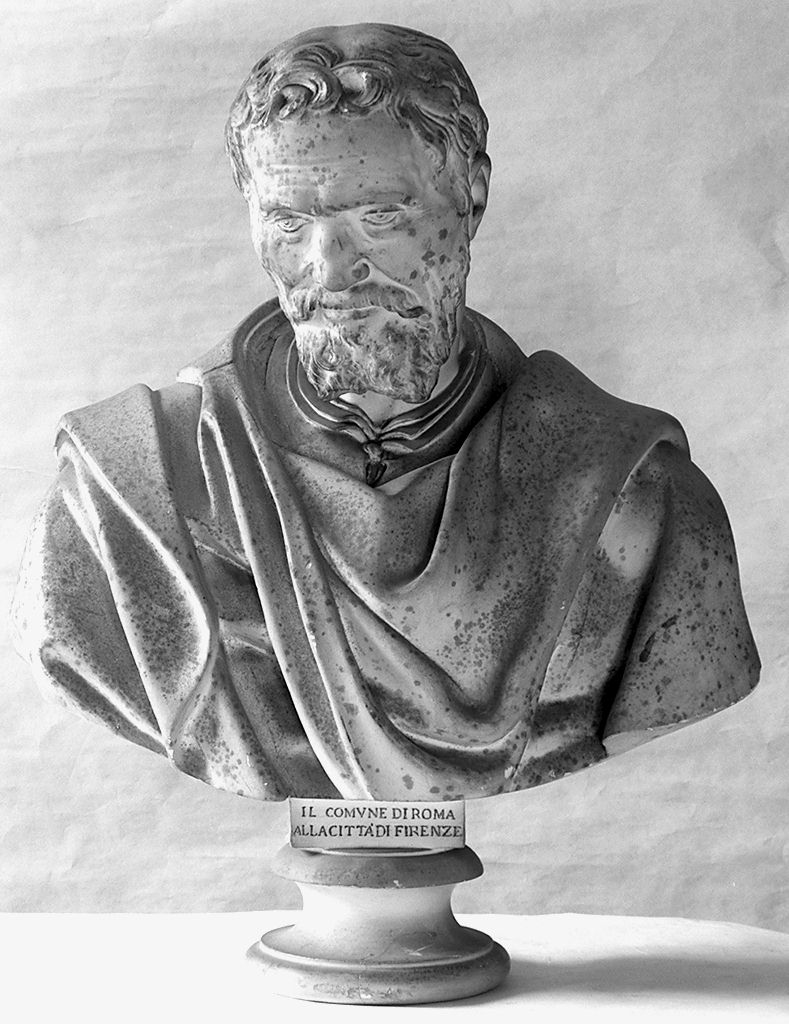 busto ritratto di Michelangelo (scultura) di Malpieri leopoldo (seconda metà sec. XIX)