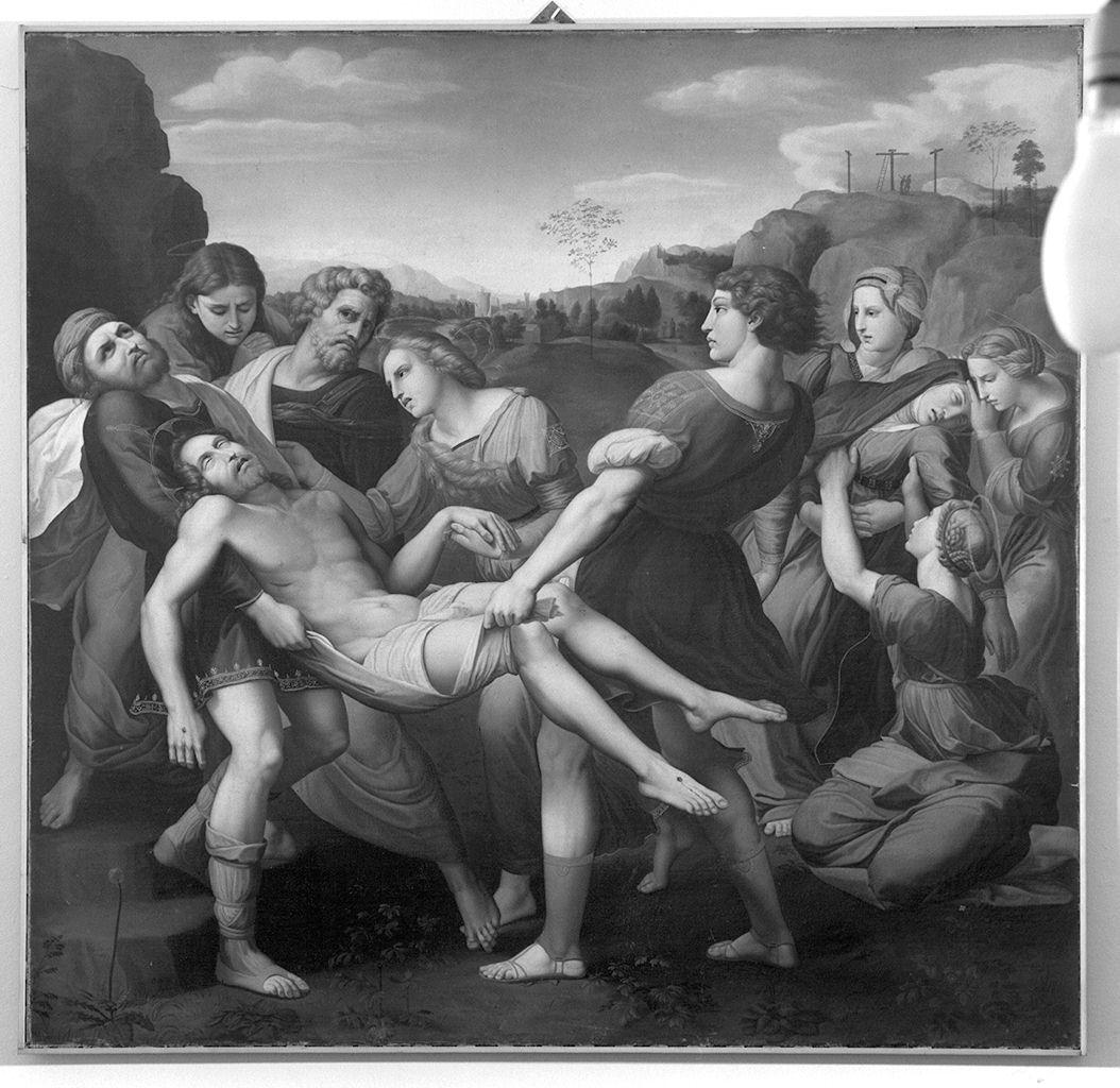 trasporto di Cristo al sepolcro (dipinto) di Mussini Cesare (sec. XIX)