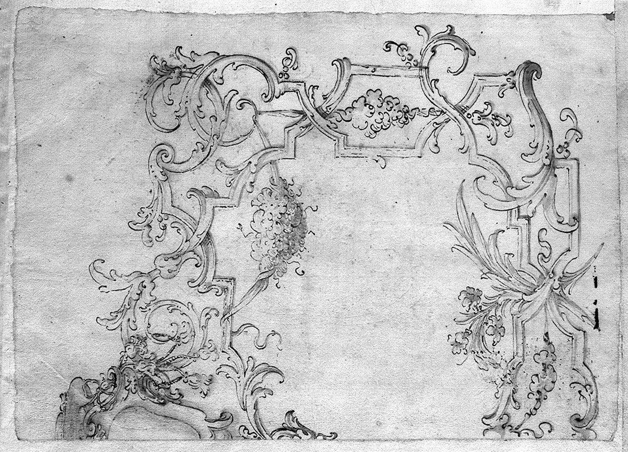 motivi decorativi vegetali (disegno) - ambito toscano (metà sec. XVIII)