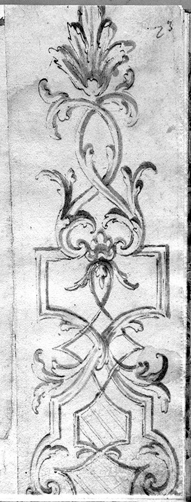 motivi decorativi a foglie d'acanto (disegno) - ambito toscano (metà sec. XVIII)