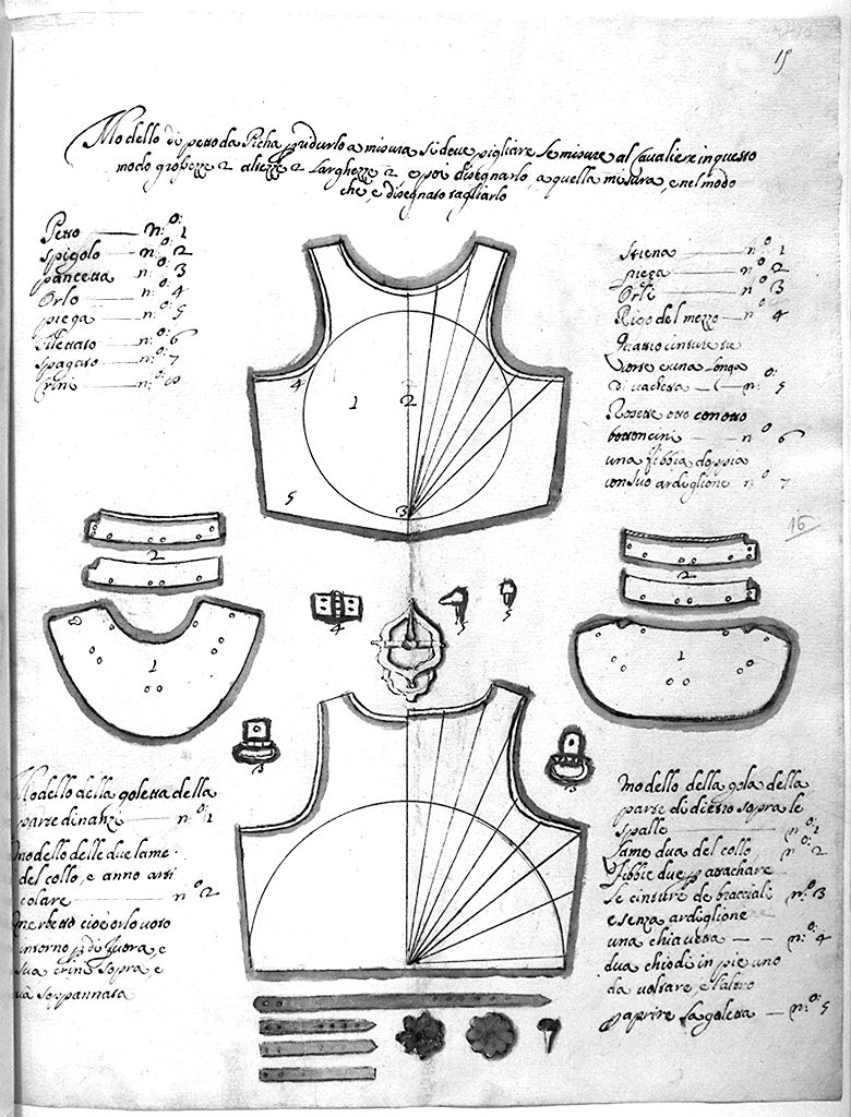 armatura (disegno) - ambito toscano (secc. XVII/ XVIII)