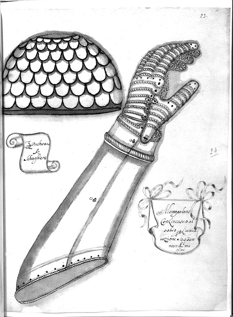 armatura (disegno) - ambito toscano (secc. XVII/ XVIII)