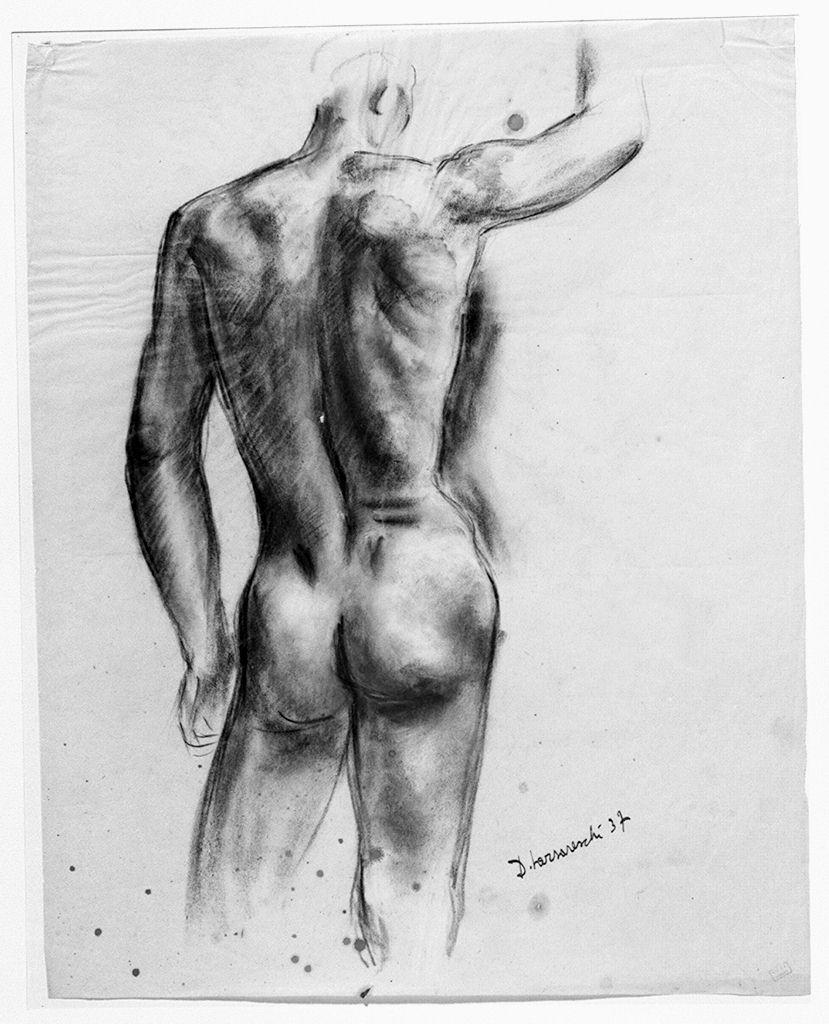 giovane nudo (disegno) di Lazzareschi Domenico (sec. XX)