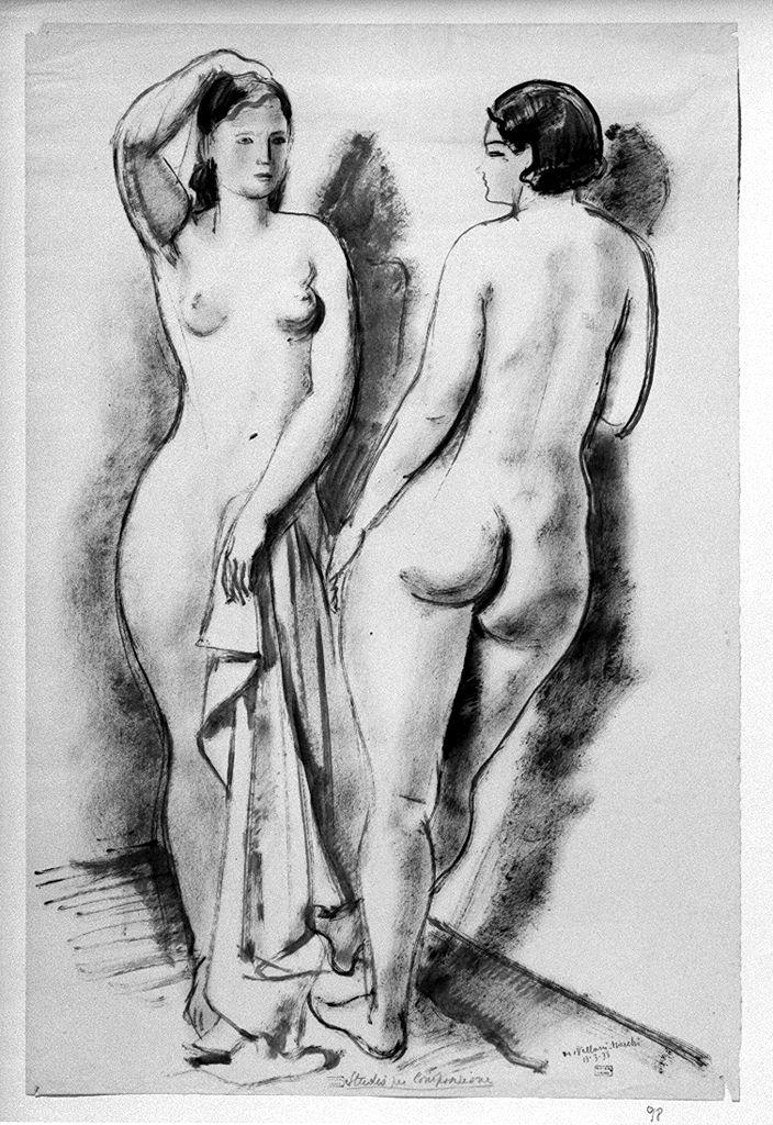 figure femminili nude (disegno) di Vellani Marchi Mario (sec. XX)