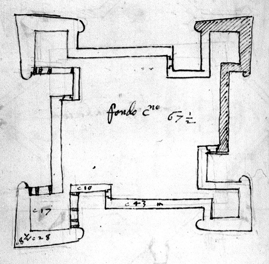 architettura (disegno) - ambito toscano (sec. XVI)