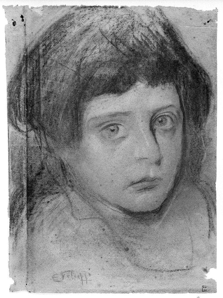 ritratto di bambino (disegno) di Peluzzi Eso (sec. XX)