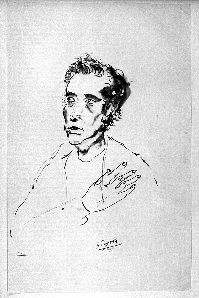 ritratto d'uomo (disegno) di Peyron Guido (sec. XX)
