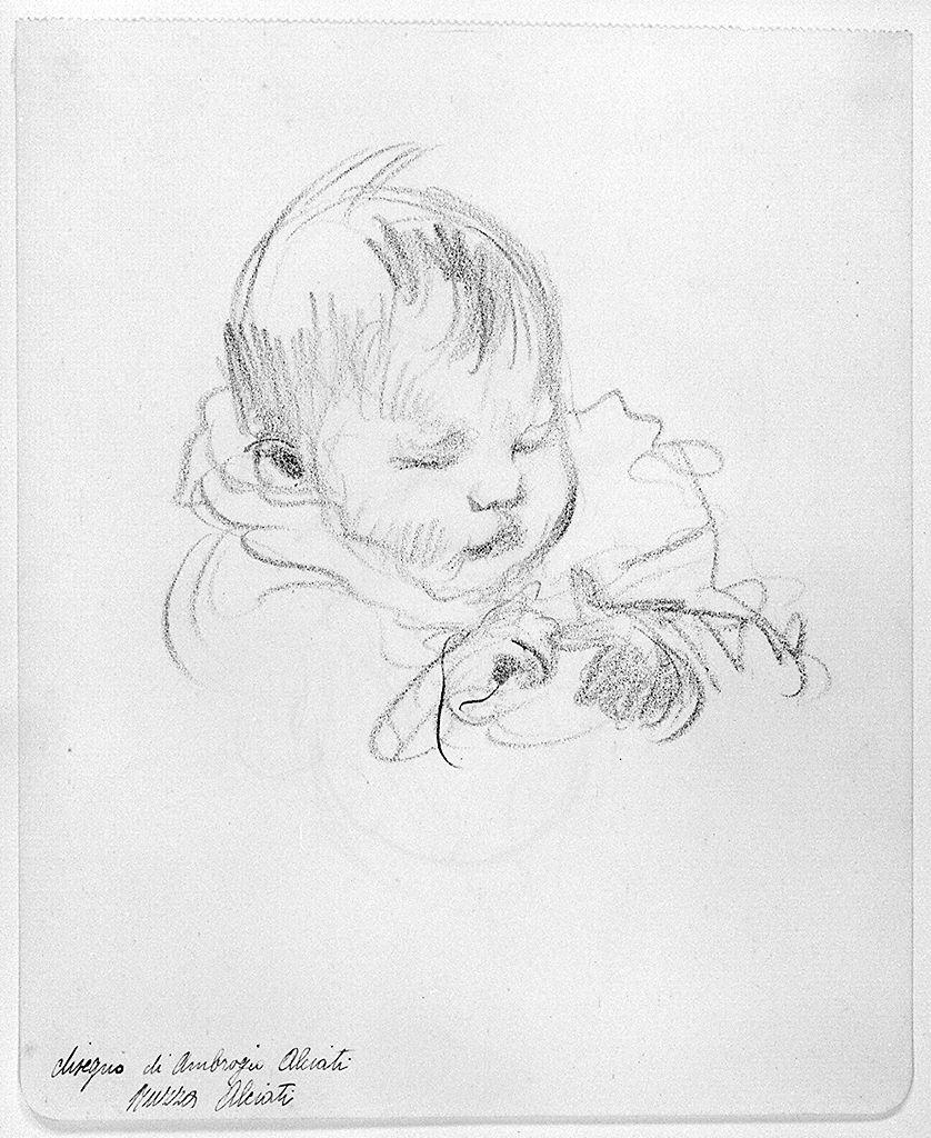 testa di bambino (disegno) di Alciati Ambrogio (sec. XX)