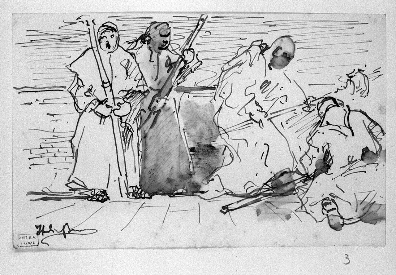 processione (disegno) di Brass Italico (sec. XX)