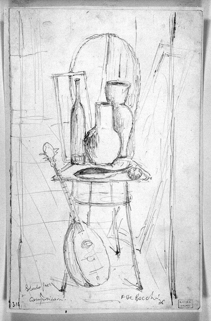 natura morta (disegno) di De Rocchi Francesco (sec. XX)