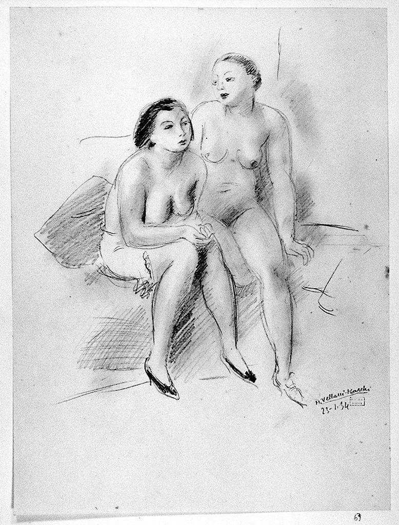 figure femminili nude (disegno) di Vellani Marchi Mario (sec. XX)