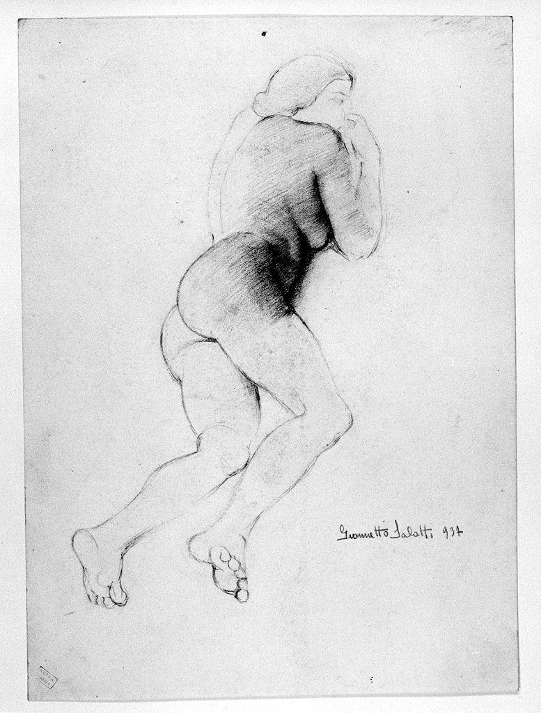 figura femminile nuda (disegno) di Salotti Giannetto (sec. XX)