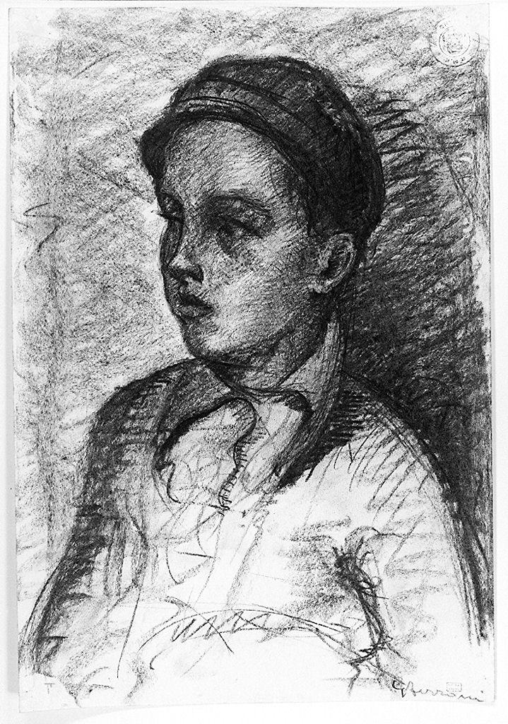 ritratto di bambino (disegno) di Ferroni Guido (sec. XX)