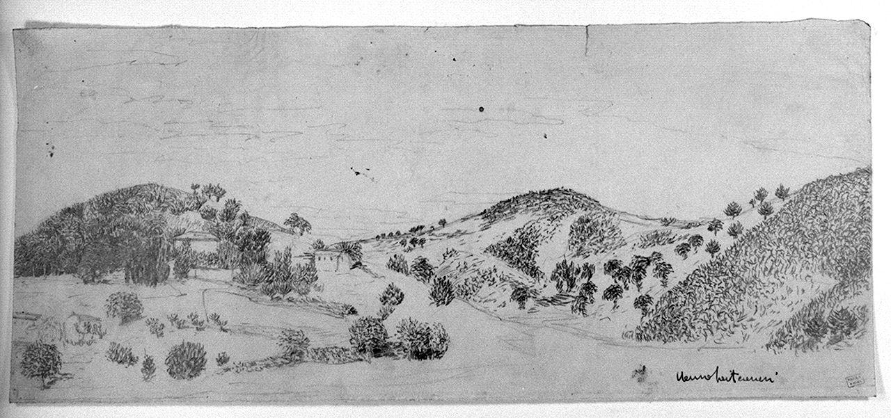 paesaggio (disegno) di Sarteanesi Alvaro (sec. XX)