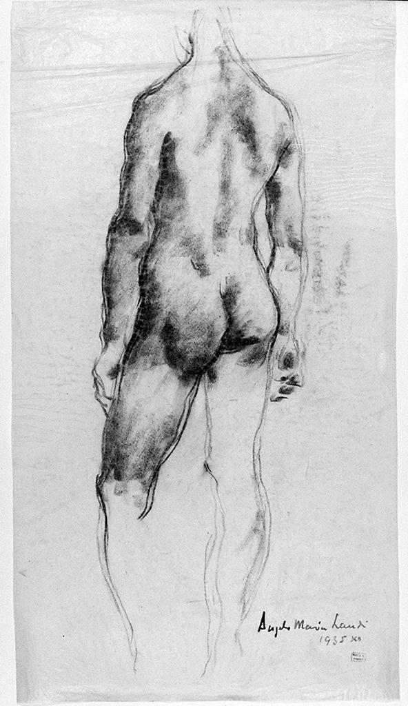 giovane nudo (disegno) di Landi Angelo Maria (sec. XX)
