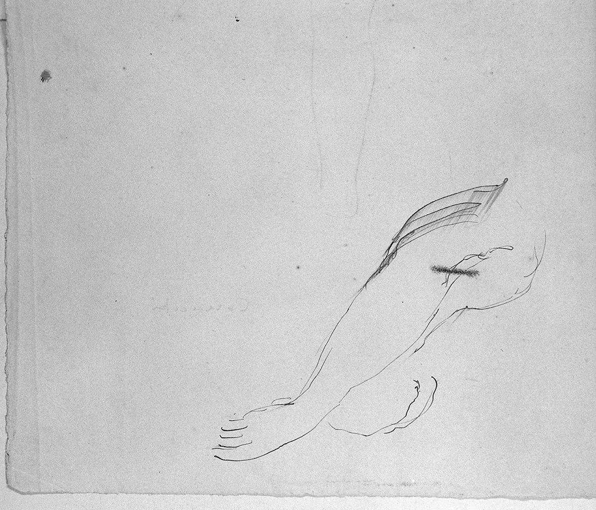 figura femminile nuda (disegno) di Jacquier Sergio (sec. XX)