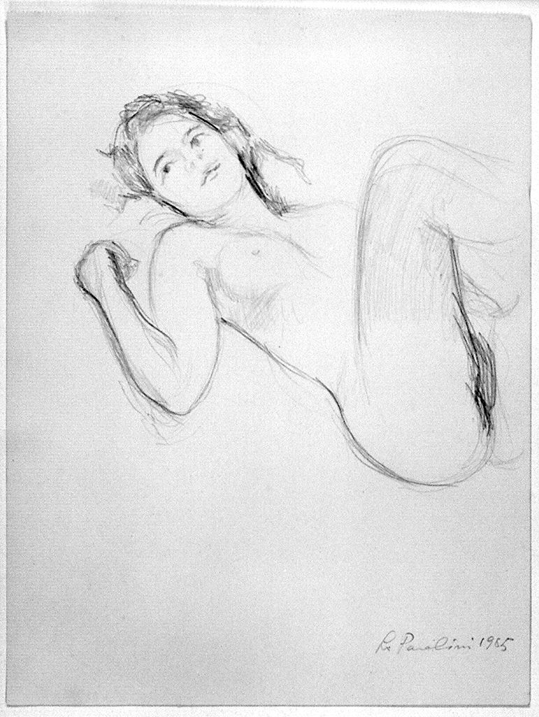 figura femminile nuda (disegno) di Paolini Luigina (sec. XX)