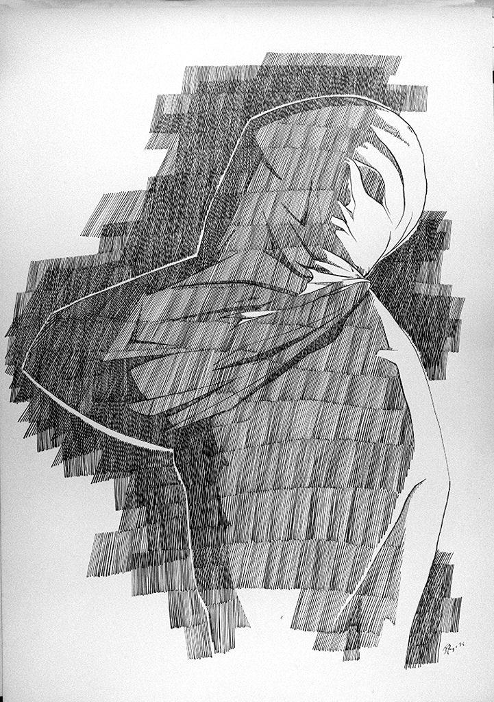 composizione astratta (disegno) di Rago Antonio (sec. XX)