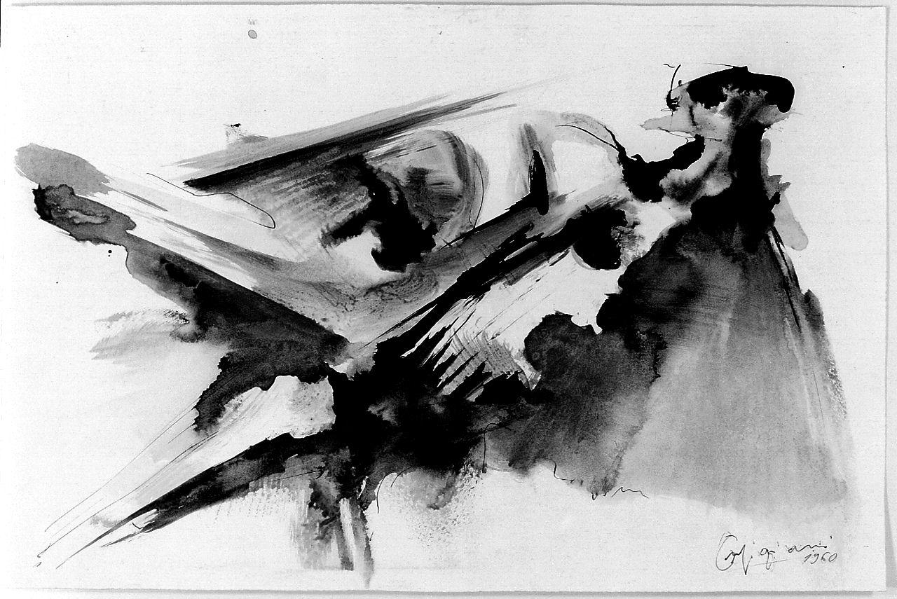 composizione astratta (disegno) di Carpigiani Dante (sec. XX)